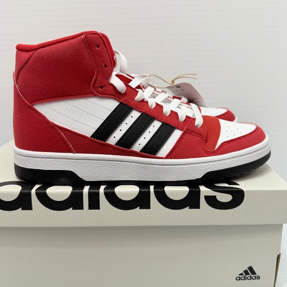 Adidas Break Start Mid Basketball Shoes Red Black White Men\'s Size 7 / Women\'s 8 main image 9